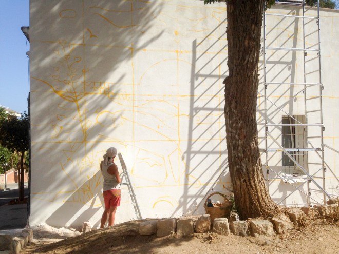 La retícula del mural